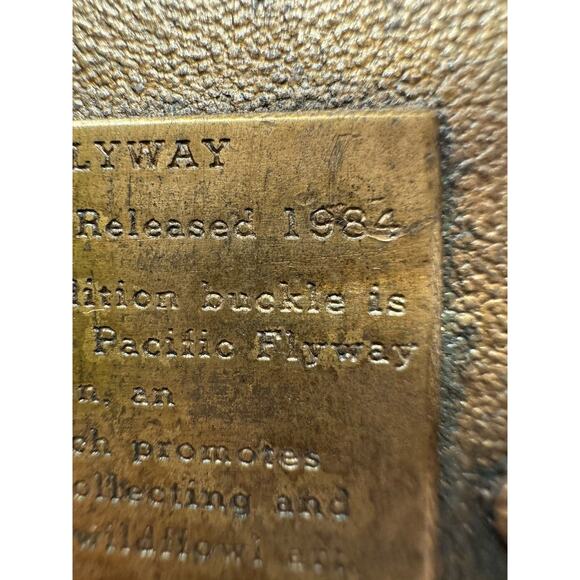 1984 1st Edition Pacific Flyway Belt Buckle by LTD PREMIUM CO Number 29 - Picture 9 of 12